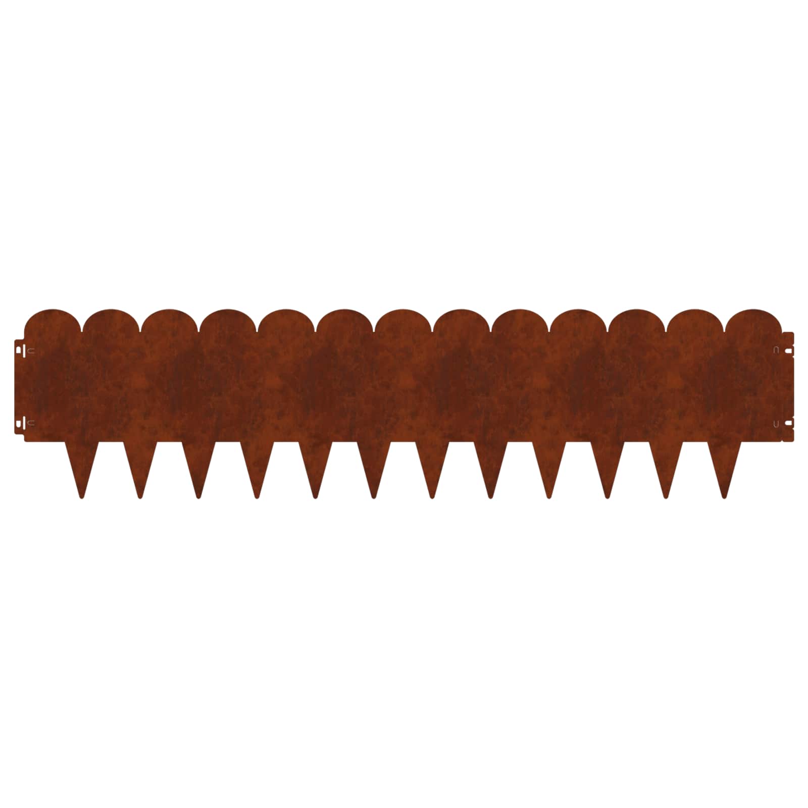 Gazonrand 10 pcs 103 x 25 cm Staal Roestig