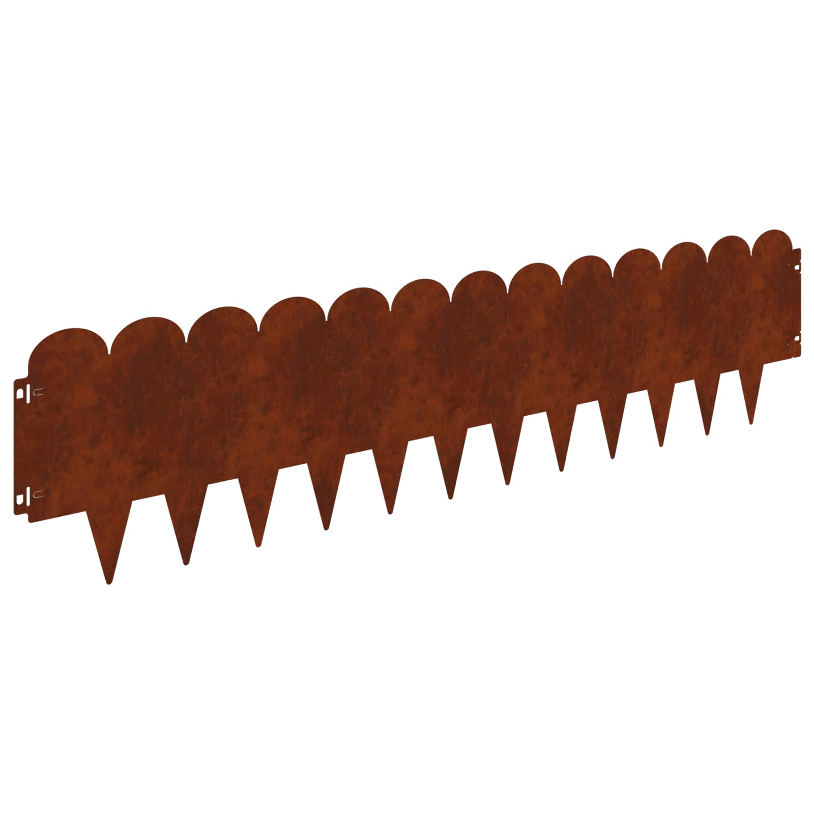 Gazonrand 30 pcs 103 x 25 cm Staal Roestig