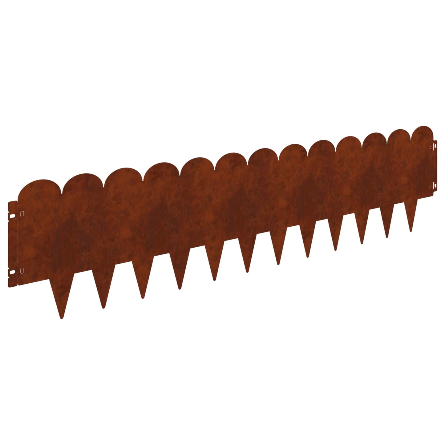 Gazonrand 30 pcs 103 x 25 cm Staal Roestig