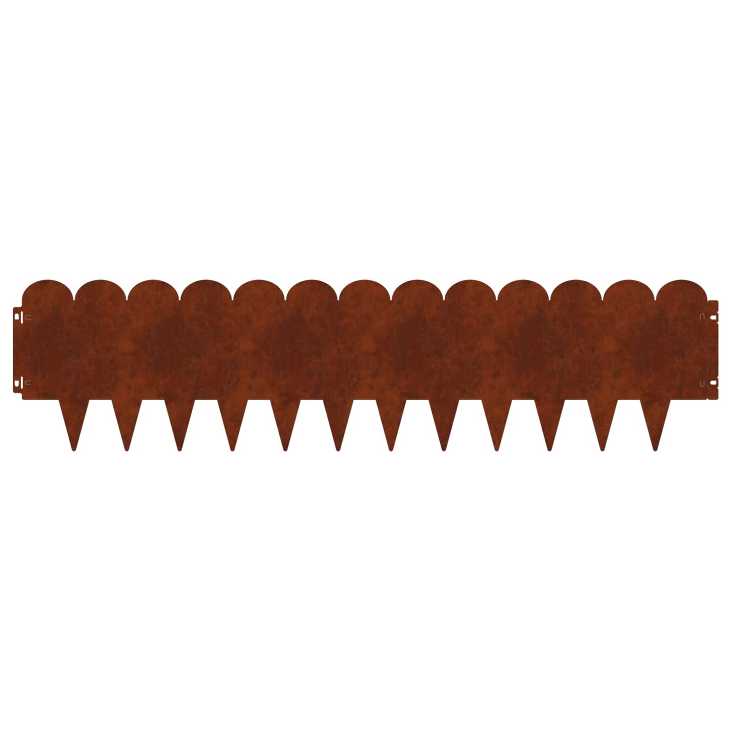 Gazonrand 30 pcs 103 x 25 cm Staal Roestig