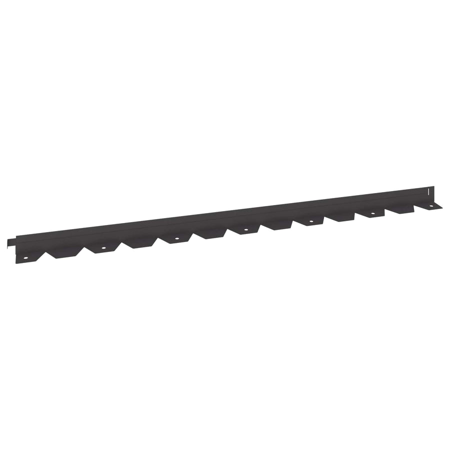 Gazonrand 50 pcs 102 x 4 x 4 cm Staal Zwart