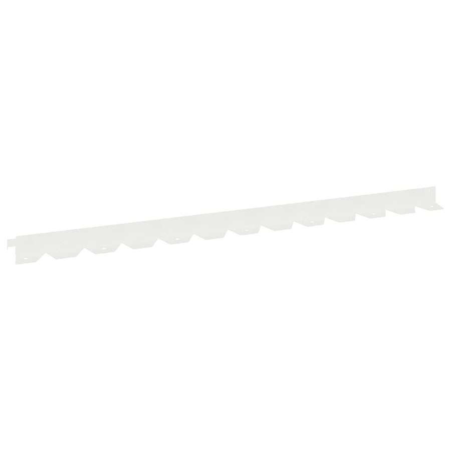 Gazonrand 10 pcs 102 x 4 x 4 cm Staal Wit