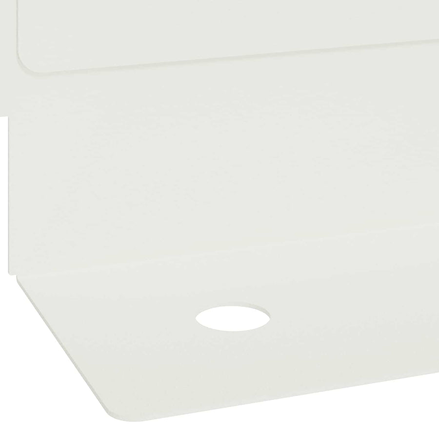 Gazonrand 20 pcs 102 x 4 x 4 cm Staal Wit