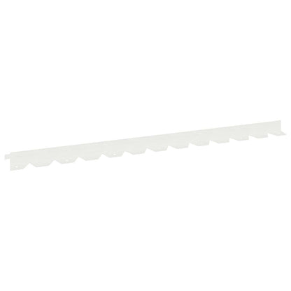Gazonrand 20 pcs 102 x 4 x 4 cm Staal Wit