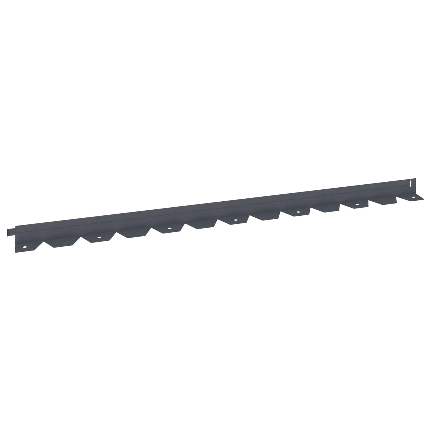 Gazonrand 20 pcs 102 x 4 x 4 cm Staal Antracietkleurig