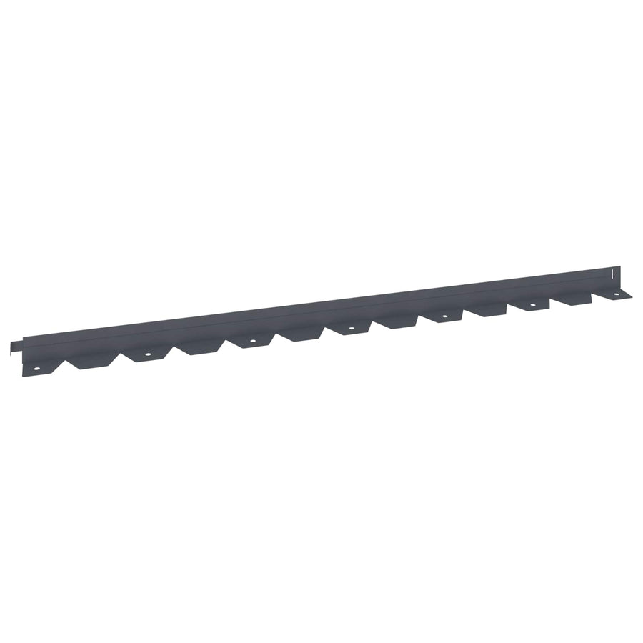 Gazonrand 30 pcs 102 x 4 x 4 cm Staal Antracietkleurig