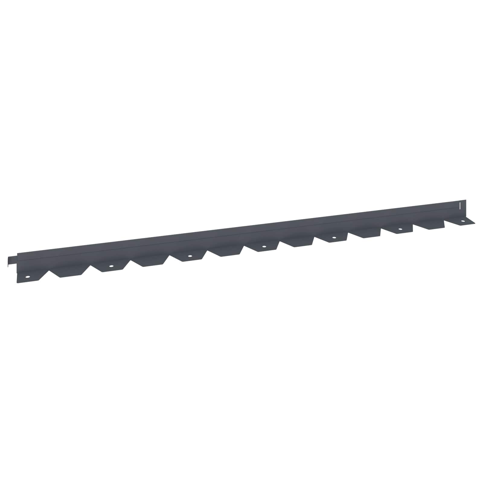 Gazonrand 50 pcs 102 x 4 x 4 cm Staal Antracietkleurig