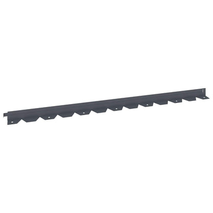 Gazonrand 50 pcs 102 x 4 x 4 cm Staal Antracietkleurig