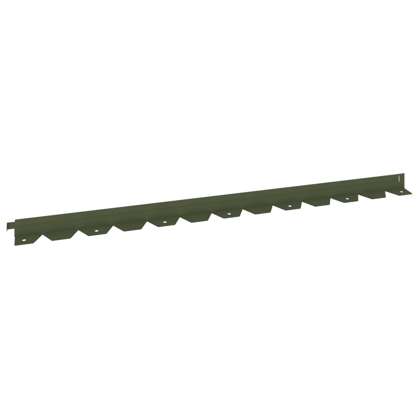 Gazonrand 10 st 102 x 4 x 4 cm Staal Olijfgroen
