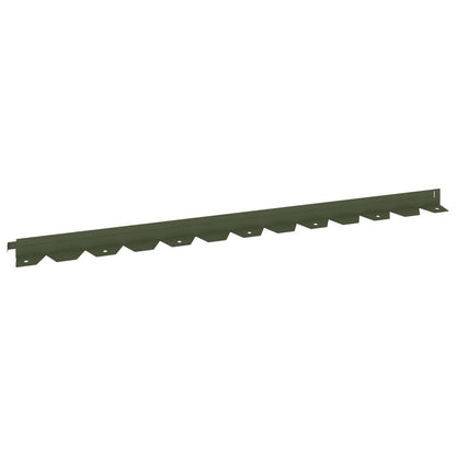 Gazonrand 10 st 102 x 4 x 4 cm Staal Olijfgroen