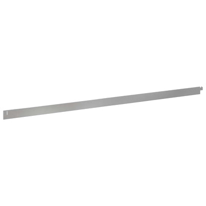 Gazonrand 10 pcs 102 x 4 x 4 cm Staal Zilverkleurig