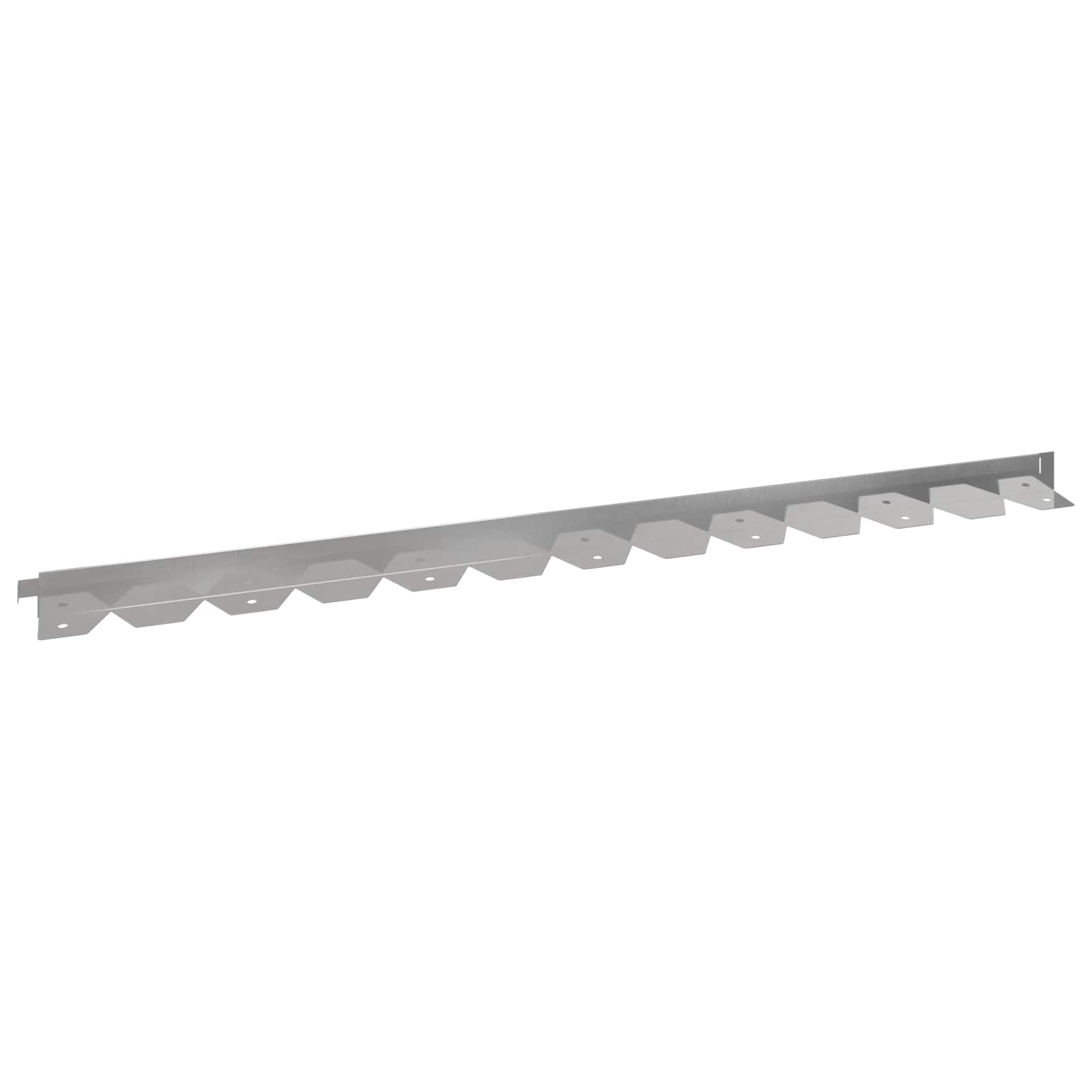 Gazonrand 20 pcs 102 x 4 x 4 cm Staal Zilverkleurig