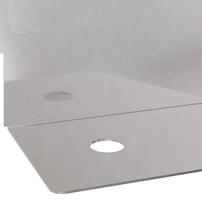 Gazonrand 30 pcs 102 x 4 x 4 cm Staal Zilverkleurig