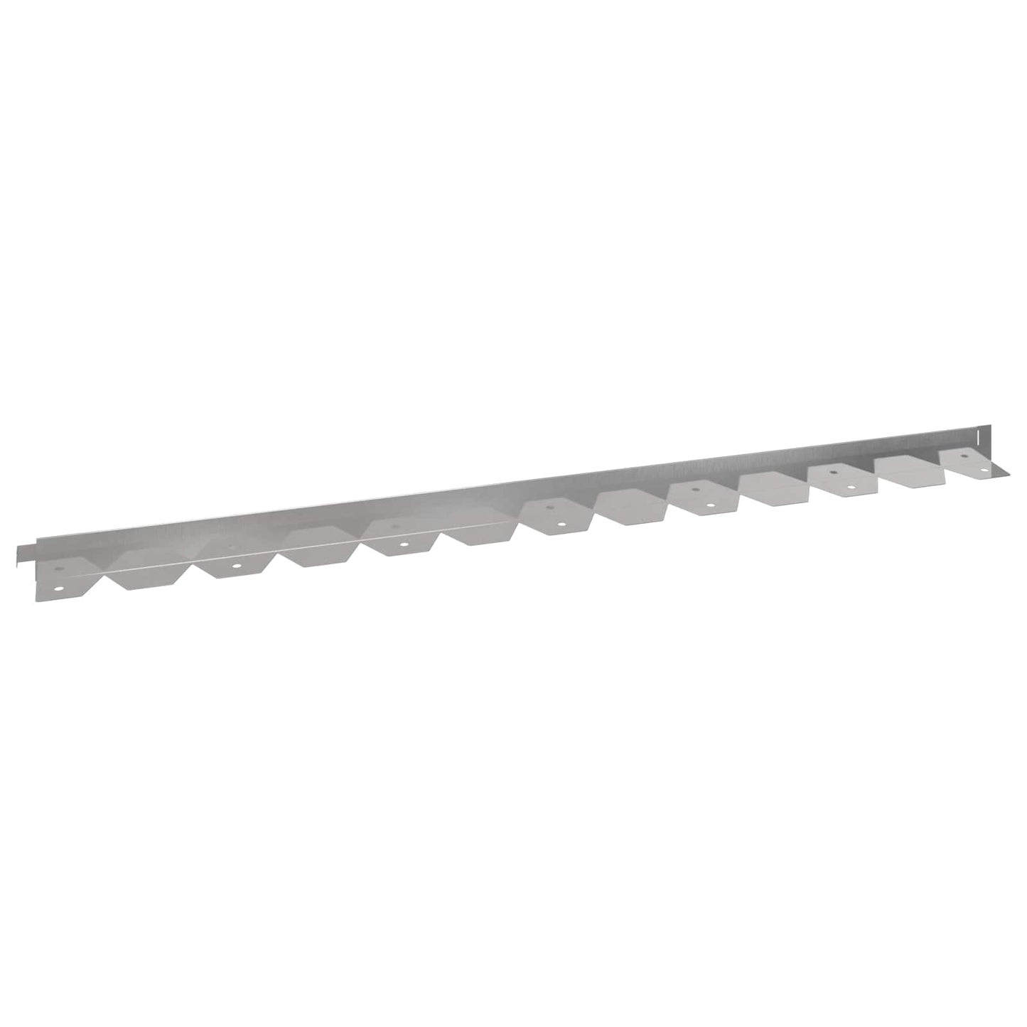Gazonrand 50 pcs 102 x 4 x 4 cm Staal Zilverkleurig
