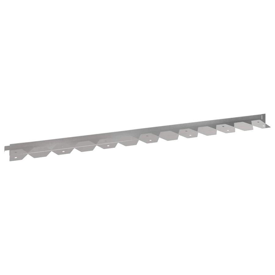 Gazonrand 50 pcs 102 x 4 x 4 cm Staal Zilverkleurig