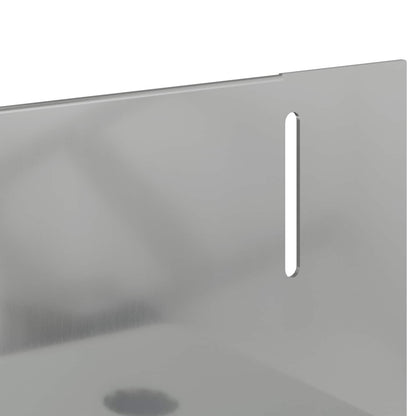 Gazonrand 50 pcs 102 x 4 x 4 cm Staal Zilverkleurig