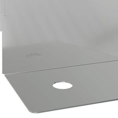 Gazonrand 50 pcs 102 x 4 x 4 cm Staal Zilverkleurig