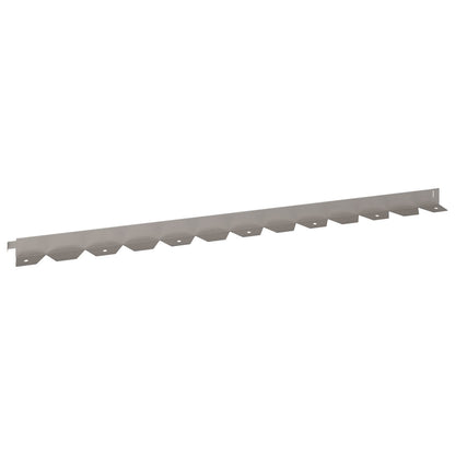 Gazonrand 10 pcs 102 x 4 x 4 cm Staal Roestig