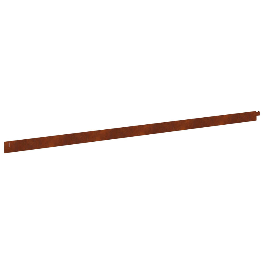 Gazonrand 30 pcs 102 x 4 x 4 cm Staal Roestig
