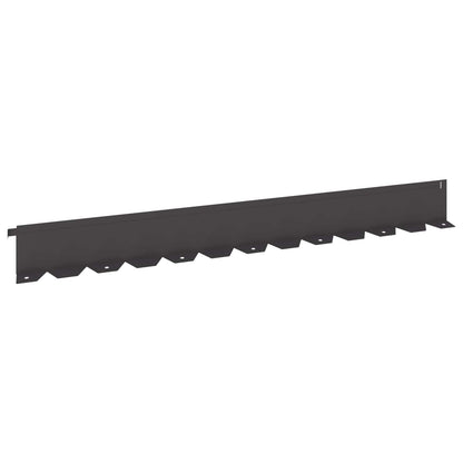 Gazonrand 10 st 102 x 10 x 4 cm Staal Zwart
