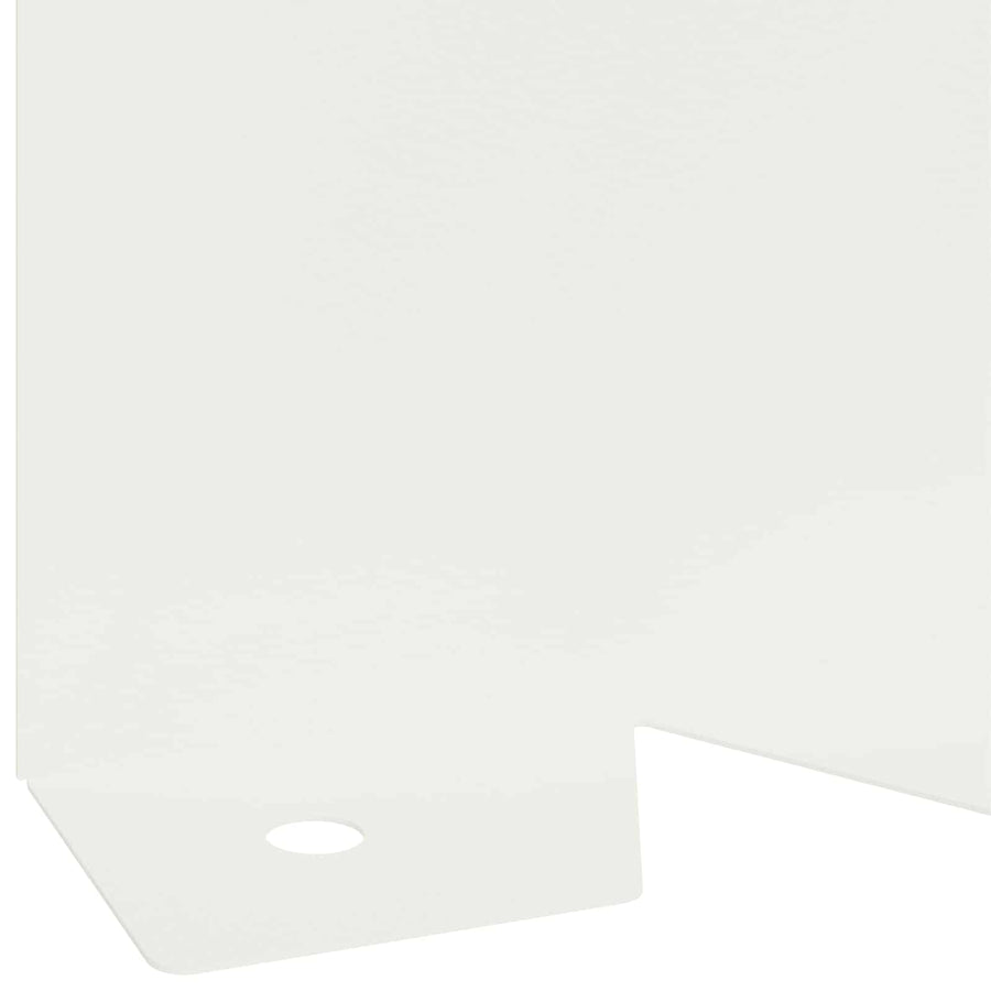 Gazonrand 10 pcs 102 x 10 x 4 cm Staal Wit