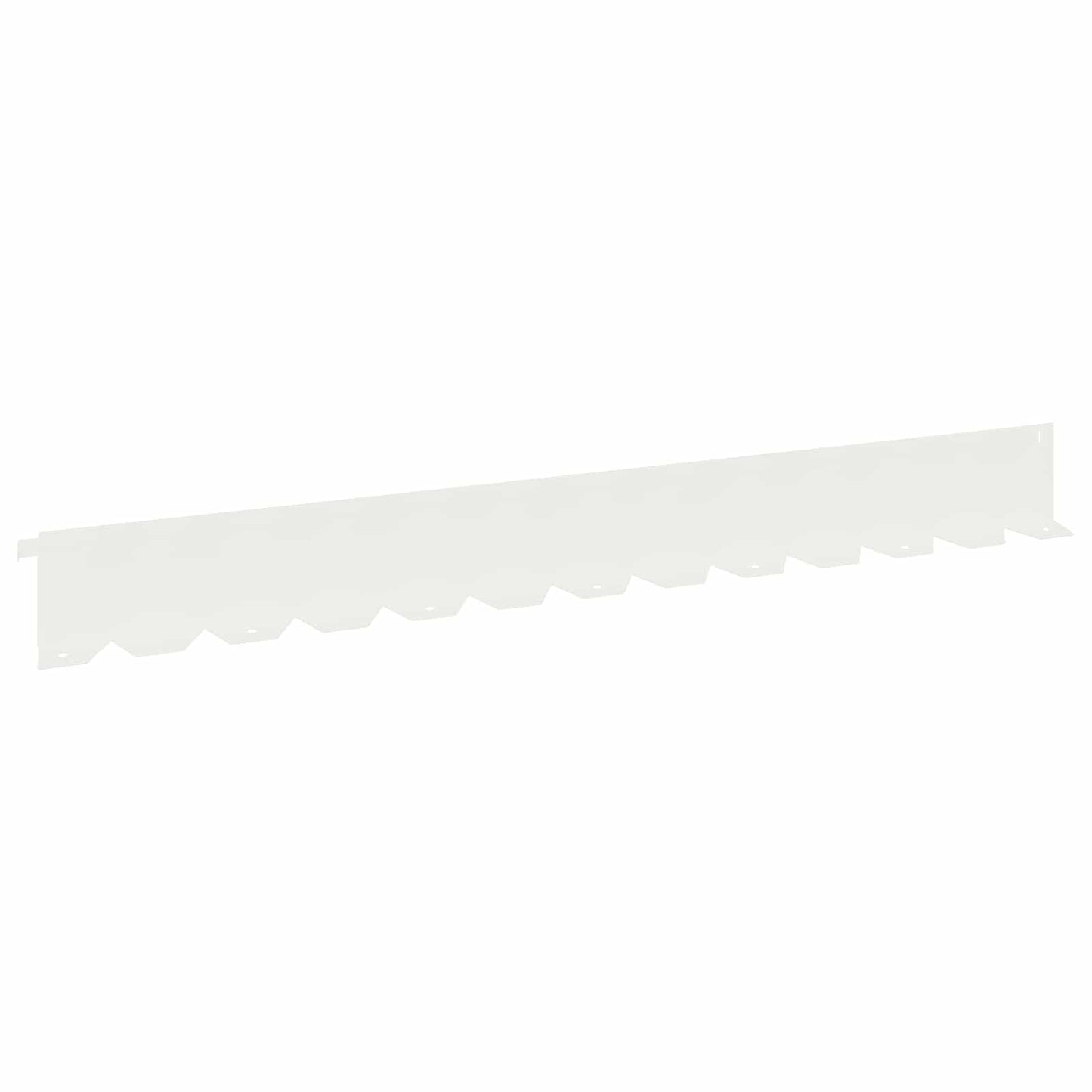 Gazonrand 10 pcs 102 x 10 x 4 cm Staal Wit