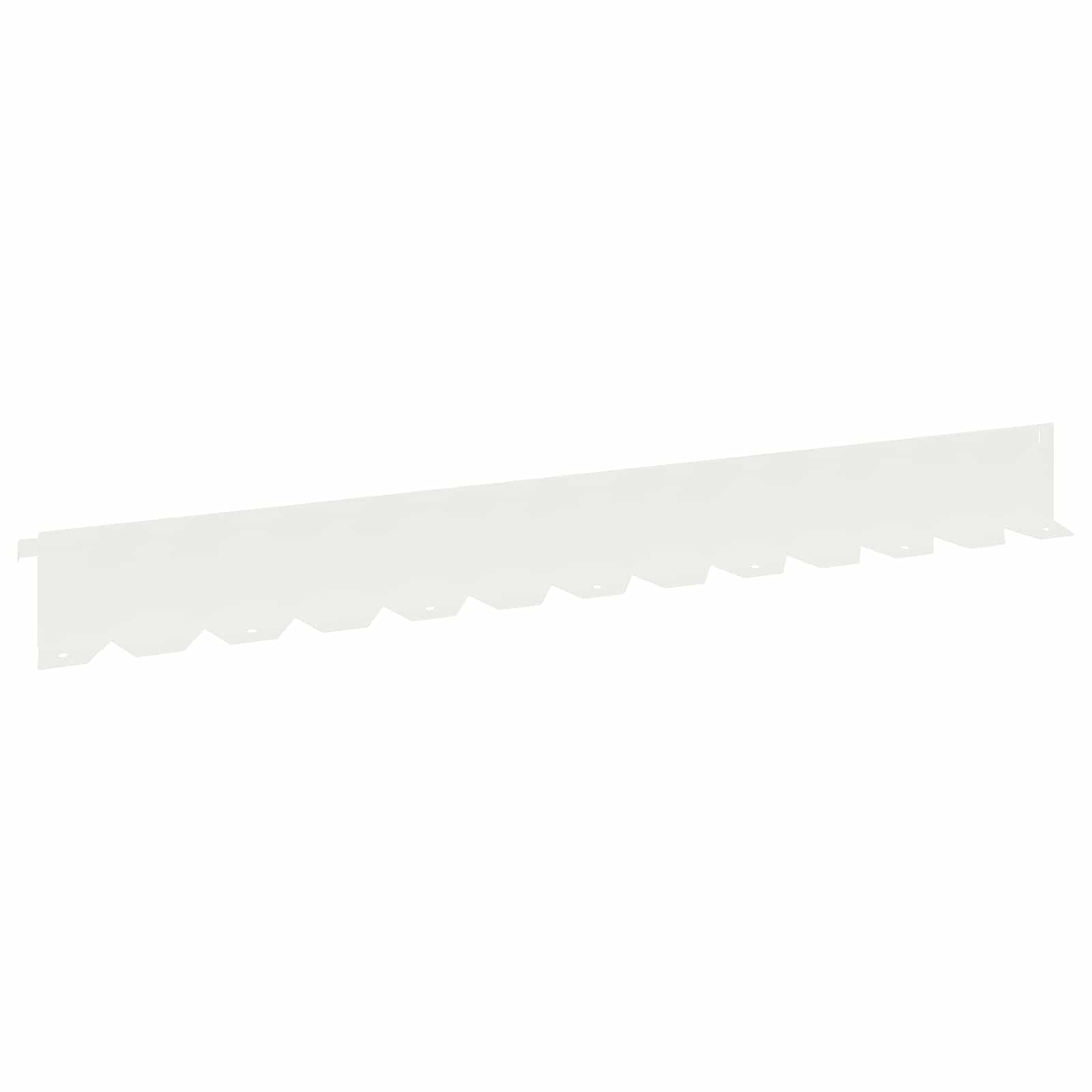 Gazonrand 10 pcs 102 x 10 x 4 cm Staal Wit