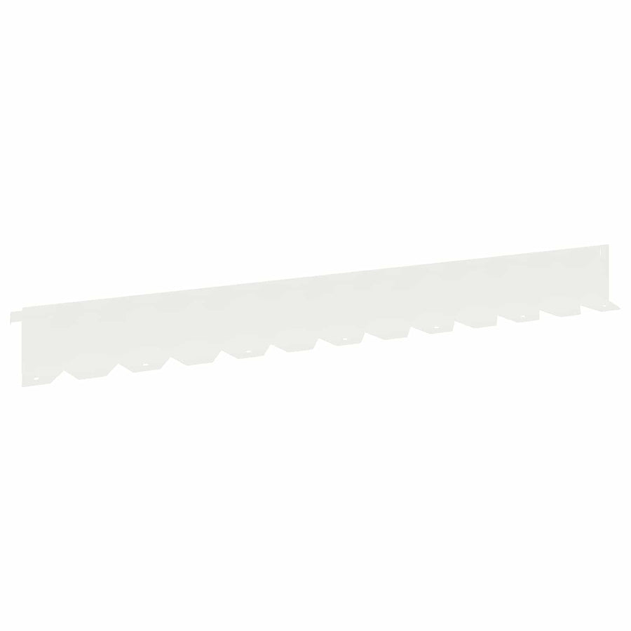 Gazonrand 10 pcs 102 x 10 x 4 cm Staal Wit