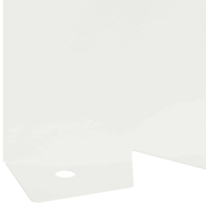 Gazonrand 20 pcs 102 x 10 x 4 cm Staal Wit