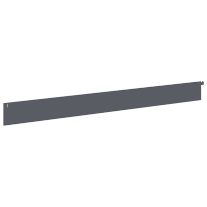 Gazonrand 10 st 102 x 10 x 4 cm Staal Antracietkleurig