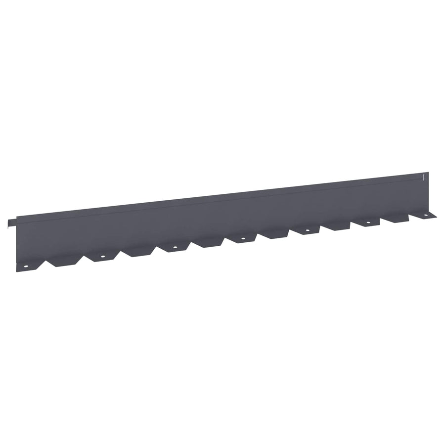 Gazonrand 20 st 102 x 10 x 4 cm Staal Antracietkleurig