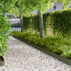 Gazonrand 30 st 102x10 cm staal olijfgroen