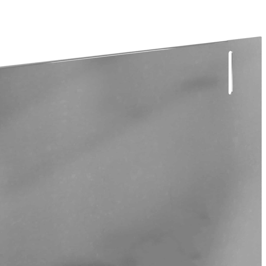 Gazonrand 20 pcs 102 x 10 x 4 cm Staal Zilverkleurig