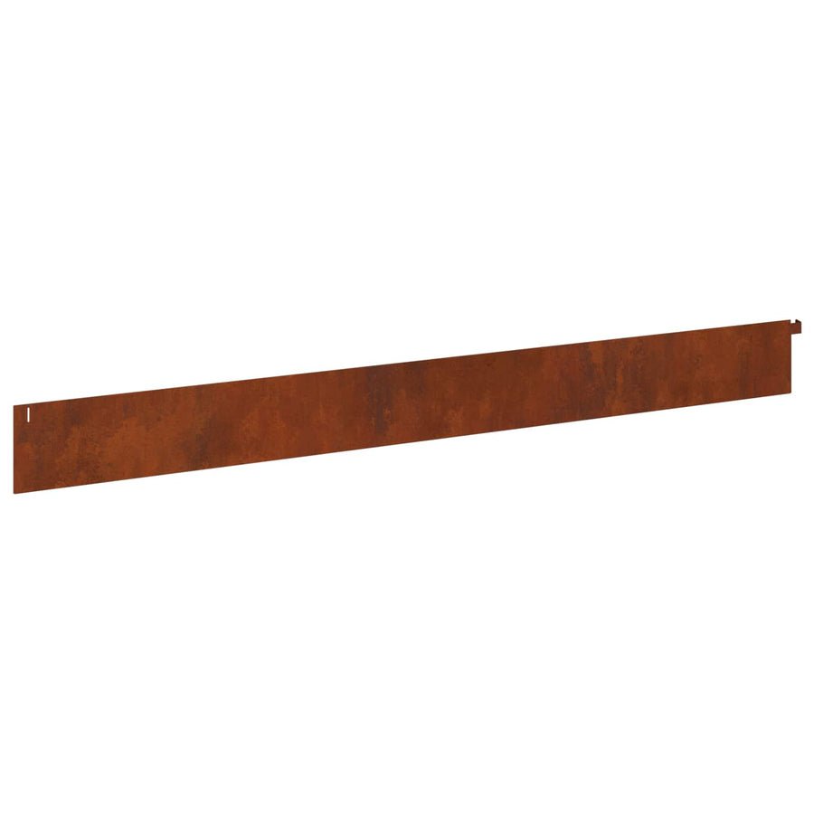 Gazonrand 10 pcs 102 x 10 x 4 cm Staal Roestig