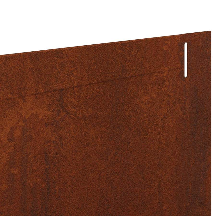 Gazonrand 20 pcs 102 x 10 x 4 cm Staal Roestig