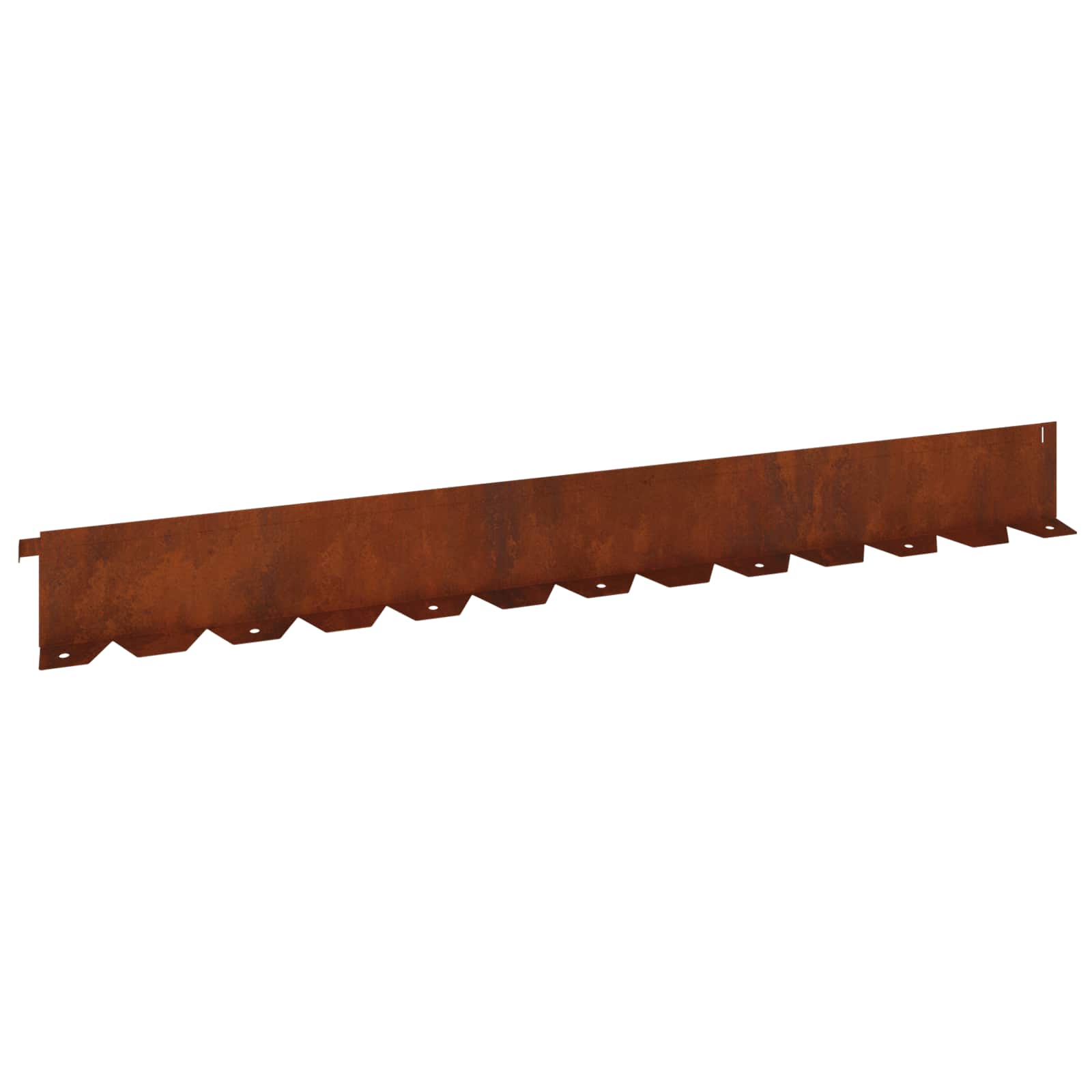 Gazonrand 20 pcs 102 x 10 x 4 cm Staal Roestig