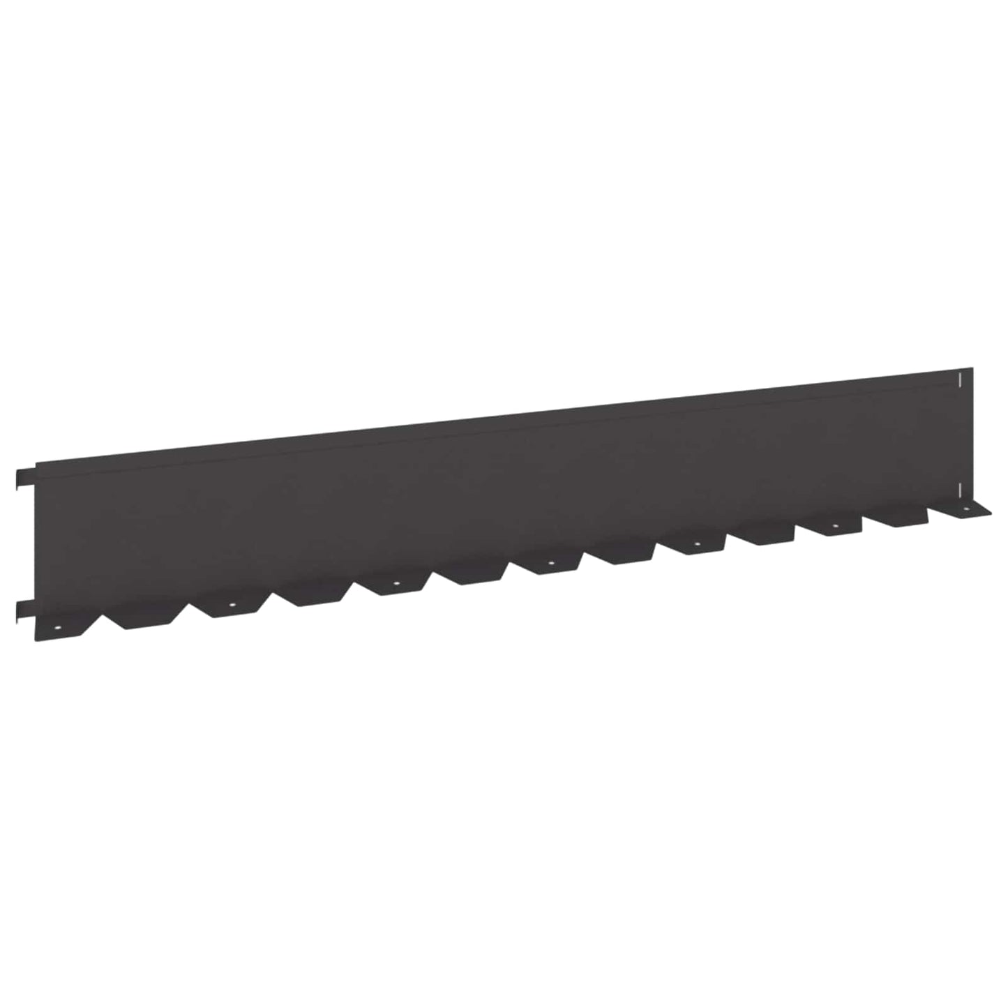 Gazonrand 10 pcs 102 x 15 x 4 cm Staal Zwart