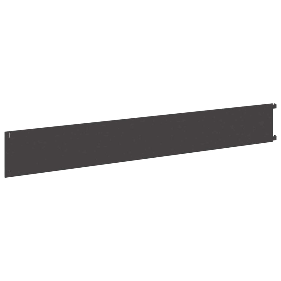 Gazonrand 30 pcs 102 x 15 x 4 cm Staal Zwart