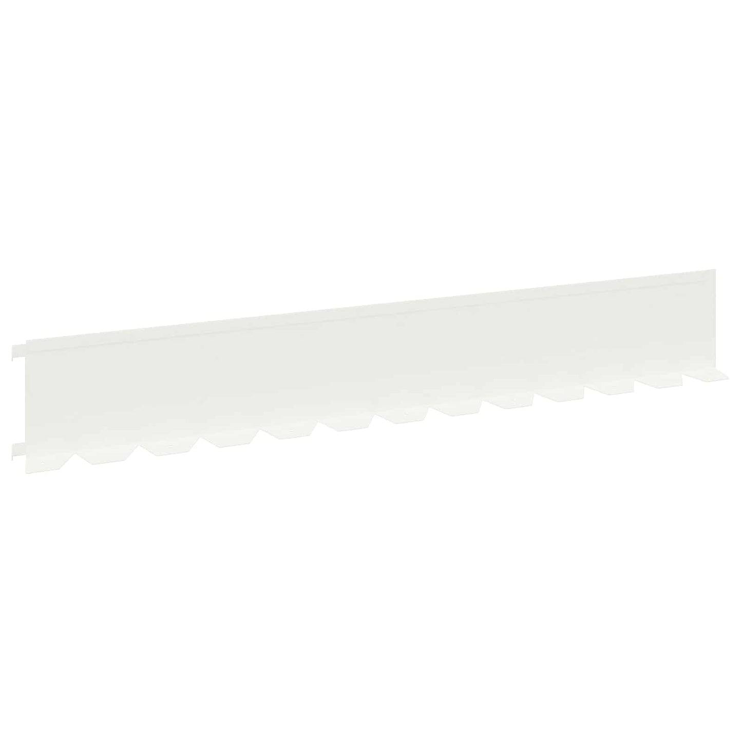Gazonrand 10 pcs 102 x 15 x 4 cm Staal Wit
