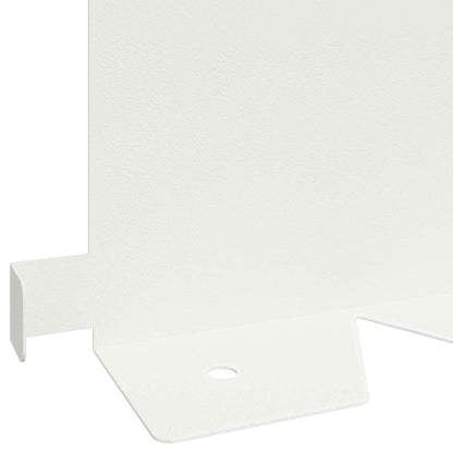 Gazonrand 20 pcs 102 x 15 x 4 cm Staal Wit