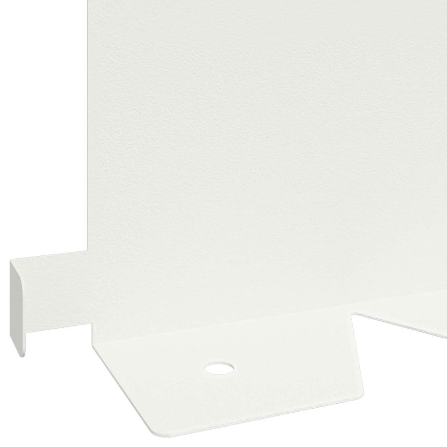 Gazonrand 20 pcs 102 x 15 x 4 cm Staal Wit