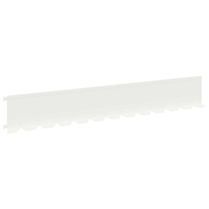 Gazonrand 20 pcs 102 x 15 x 4 cm Staal Wit