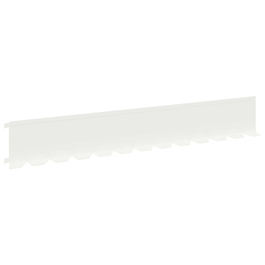 Gazonrand 20 pcs 102 x 15 x 4 cm Staal Wit