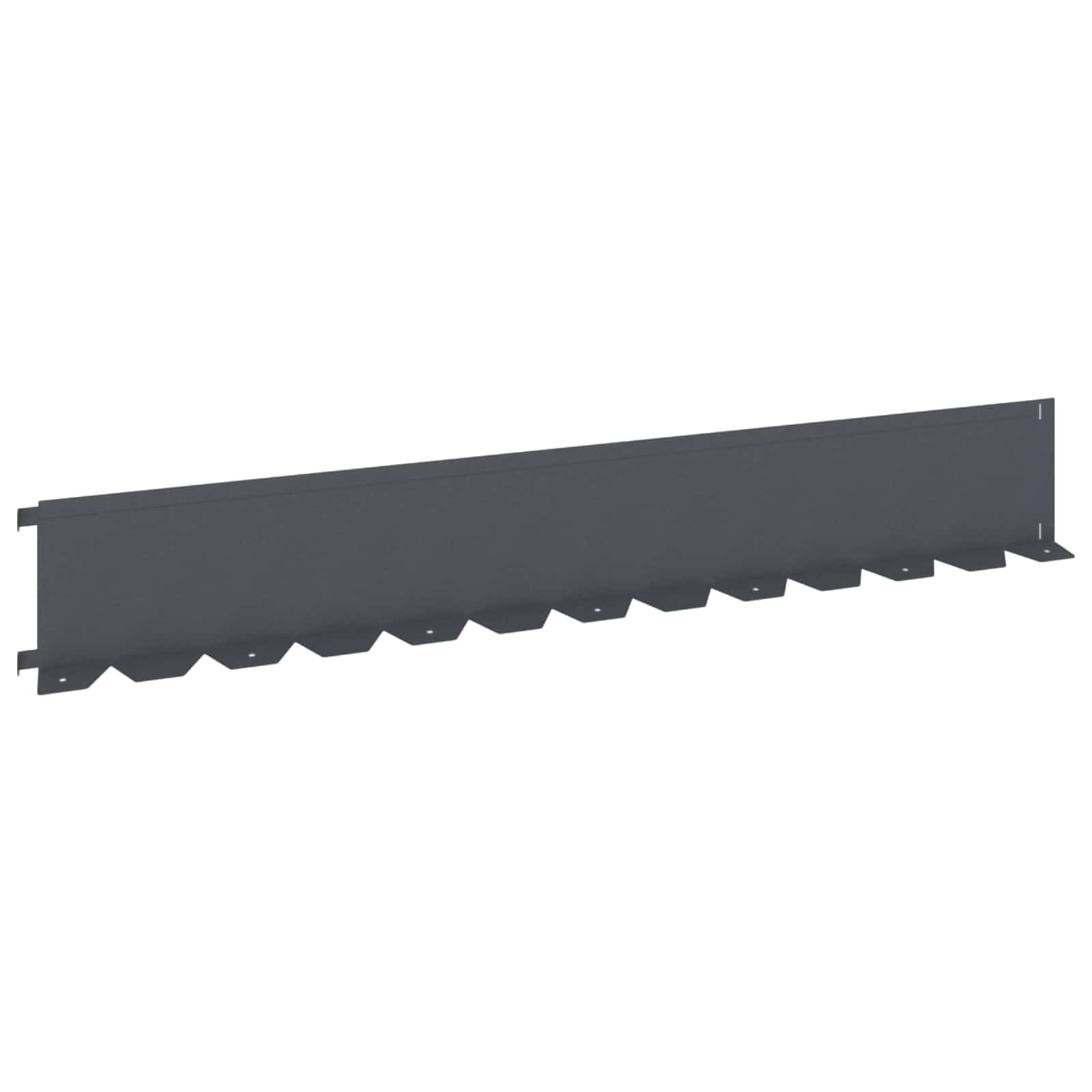 Gazonrand 10 pcs 102 x 15 x 4 cm Staal Antracietkleurig