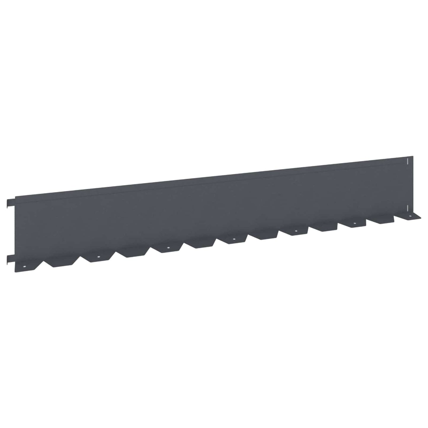 Gazonrand 30 pcs 102 x 15 x 4 cm Staal Antracietkleurig