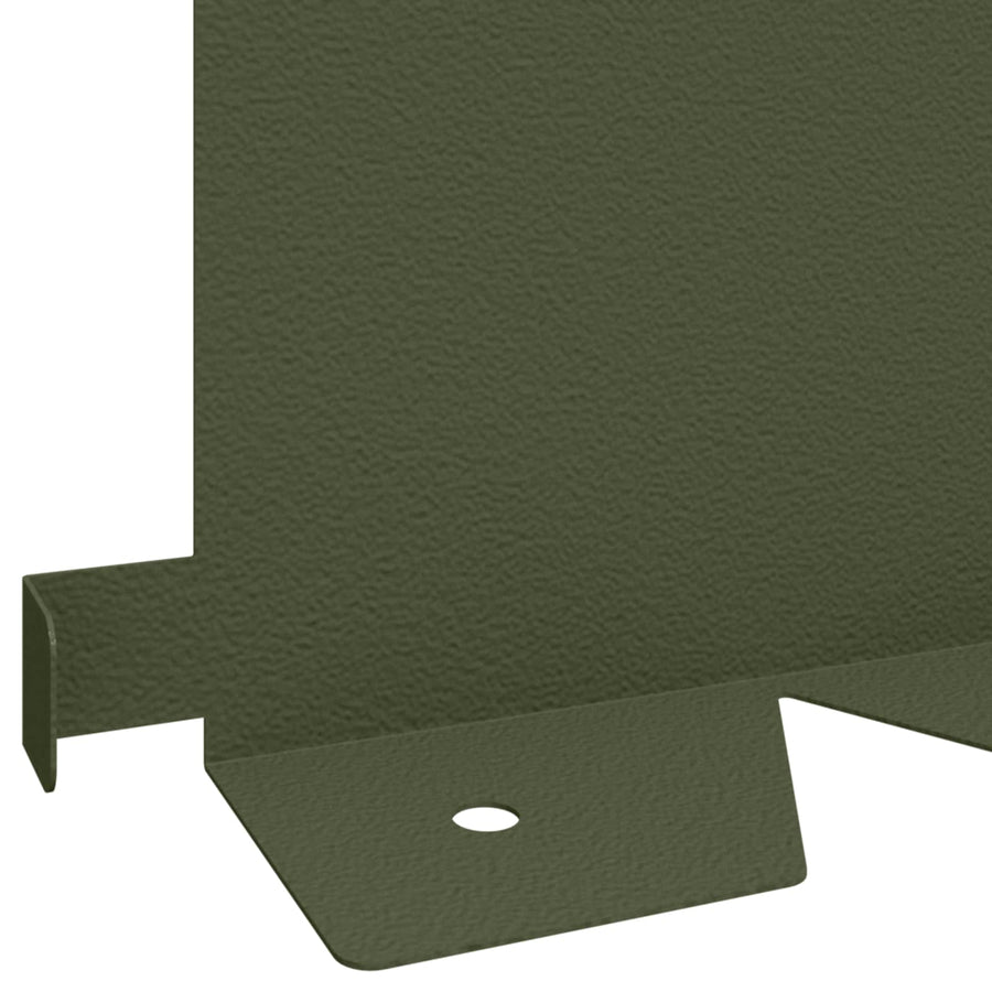 Gazonrand 20 pcs 102 x 15 x 4 cm Staal Olijfgroen