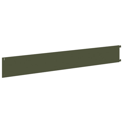 Gazonrand 30 pcs 102 x 15 x 4 cm Staal Olijfgroen