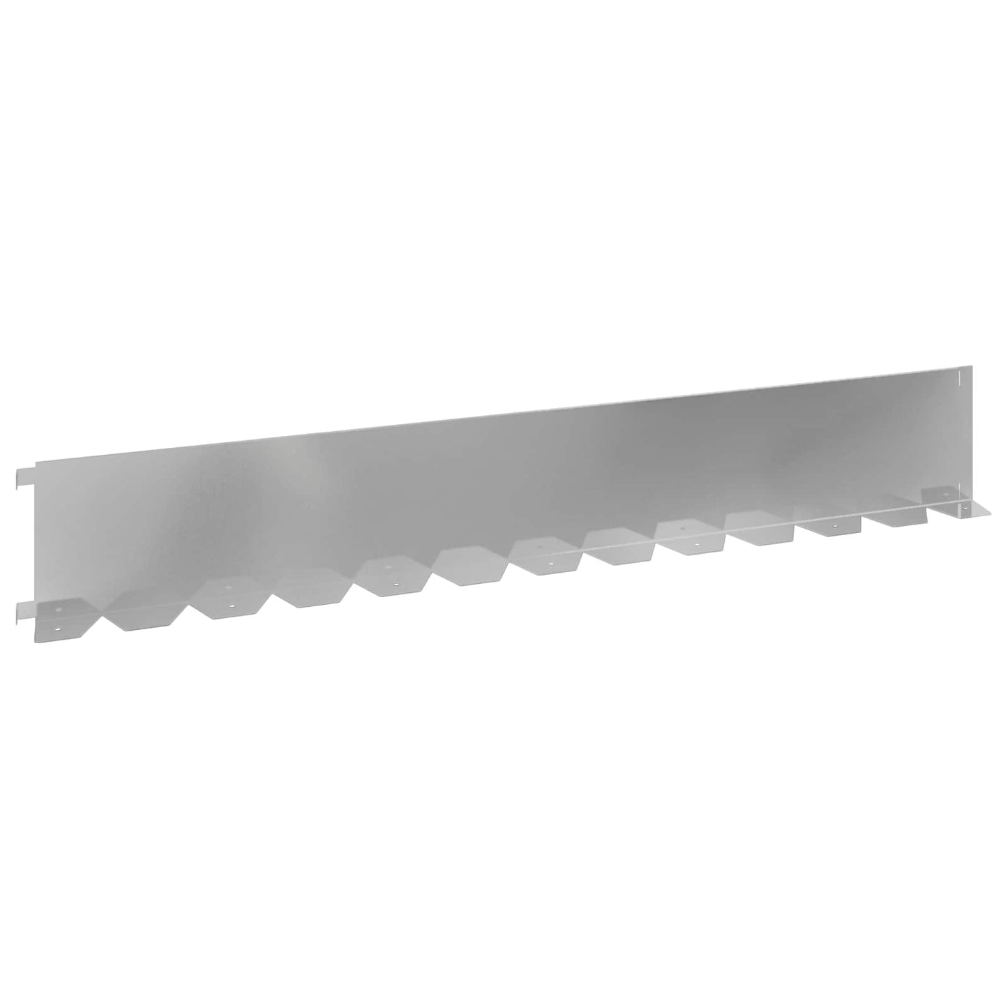Gazonrand 10 pcs 102 x 15 x 4 cm Staal Zilverkleurig