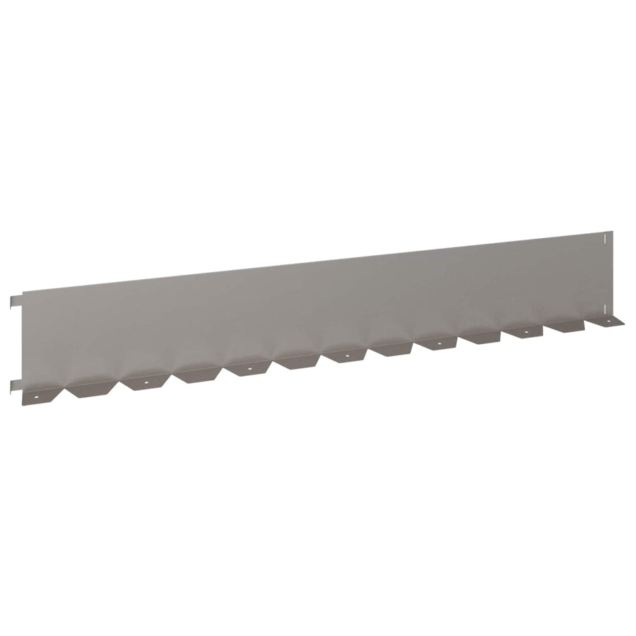 Gazonrand 10 pcs 102 x 15 x 4 cm Staal Roestig
