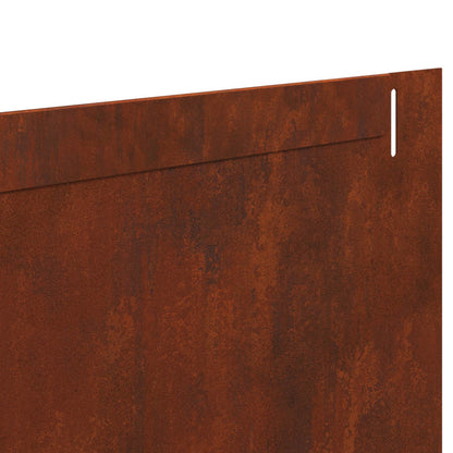 Gazonrand 20 pcs 102 x 15 x 4 cm Staal Roestig